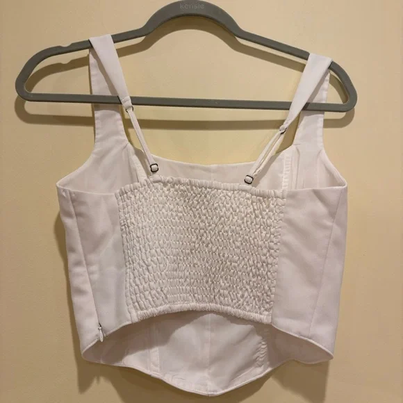 Abercrombie & Fitch White Corset Tank Top – Size M - Picture 2 of 3